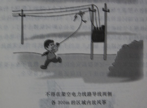 为什么严禁在架空电线电缆附近放风筝